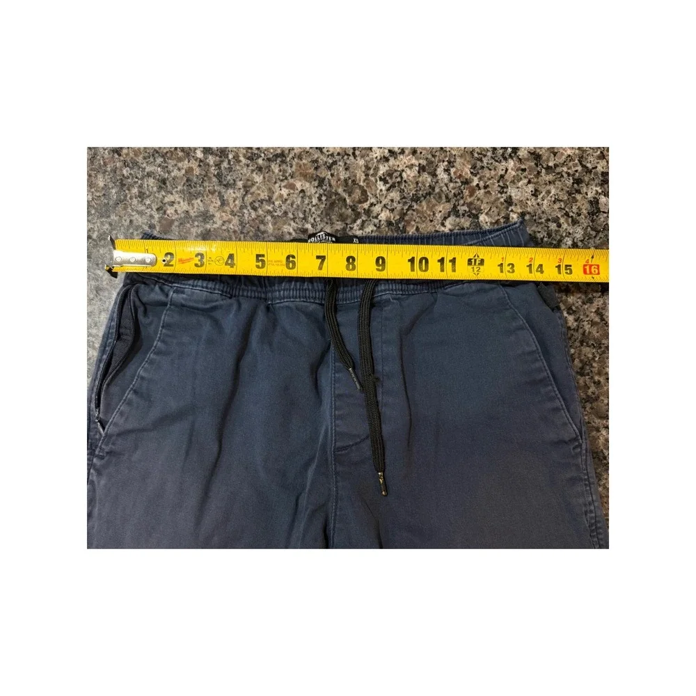 Hollister Mens Skinny Jogger Navy Blue Advanced Stretch XS Pants Drawstring